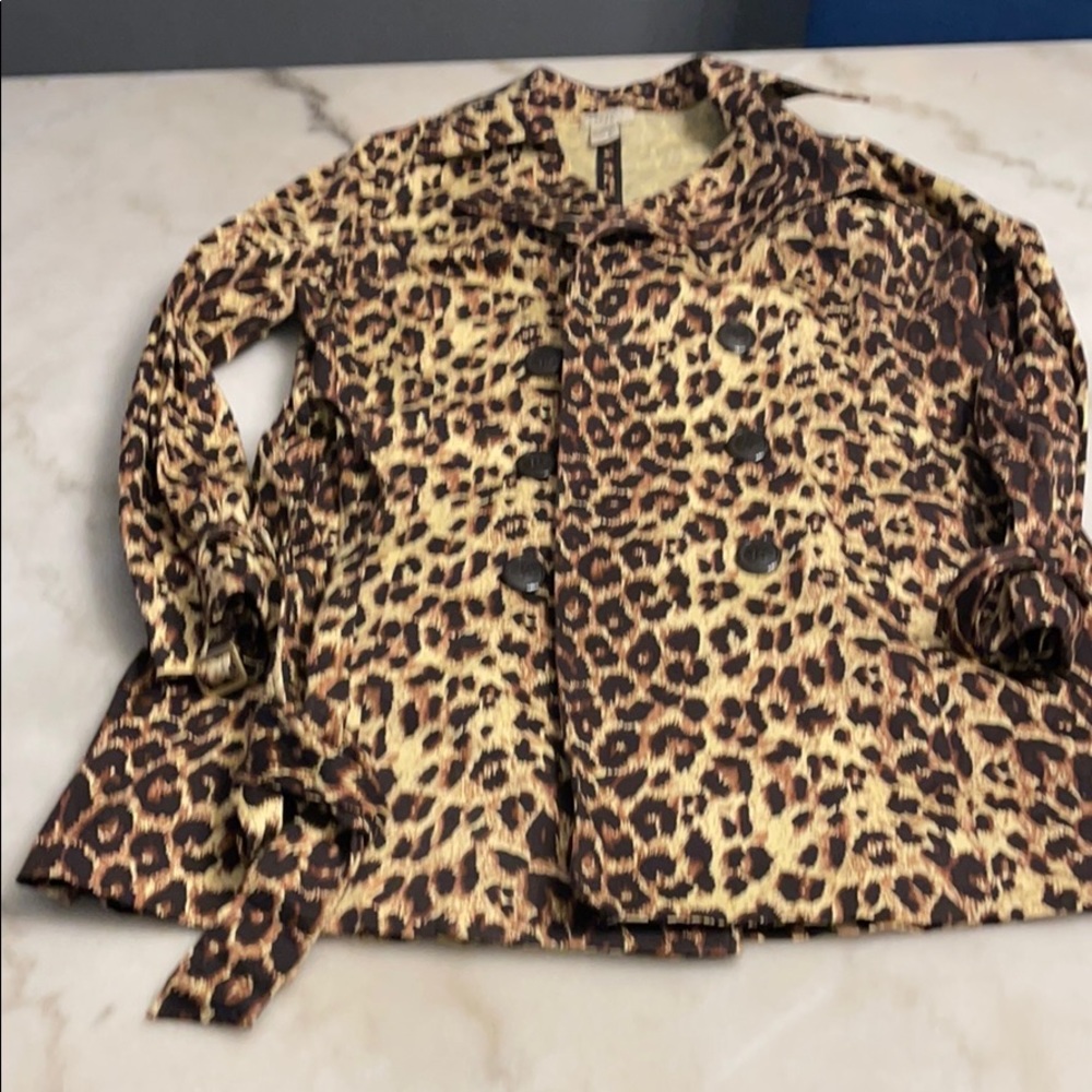 Trench coat leopard